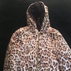 George Brand, Girls Faux Cheetah Fur, Size 10-12 Jacket